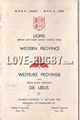 Western Province British Isles 1962 memorabilia
